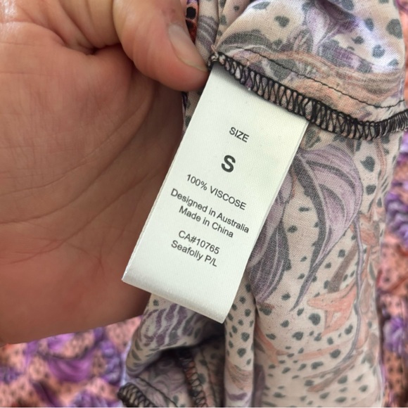 seafolly native kimono swim coverup new nwt dress - Picture 5 of 7